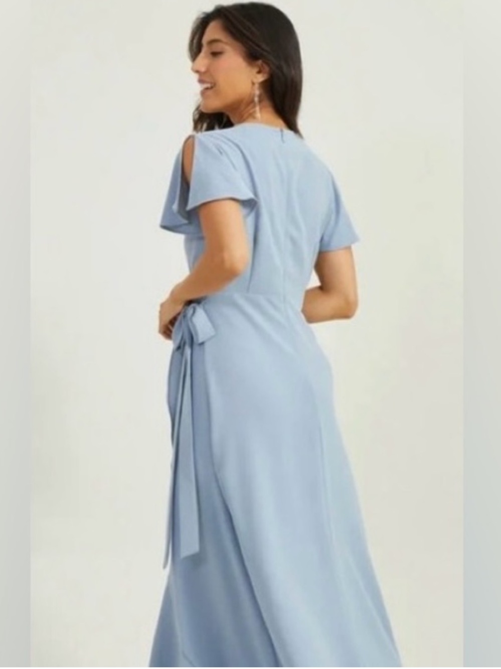 Altar'd State Springvale Maxi Dress (Powder Blue High-Low Wrap Maxi Dress) - Picture 2 of 4